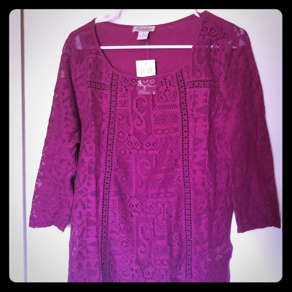 Lucky Brand 3/4 sleeve M nwt